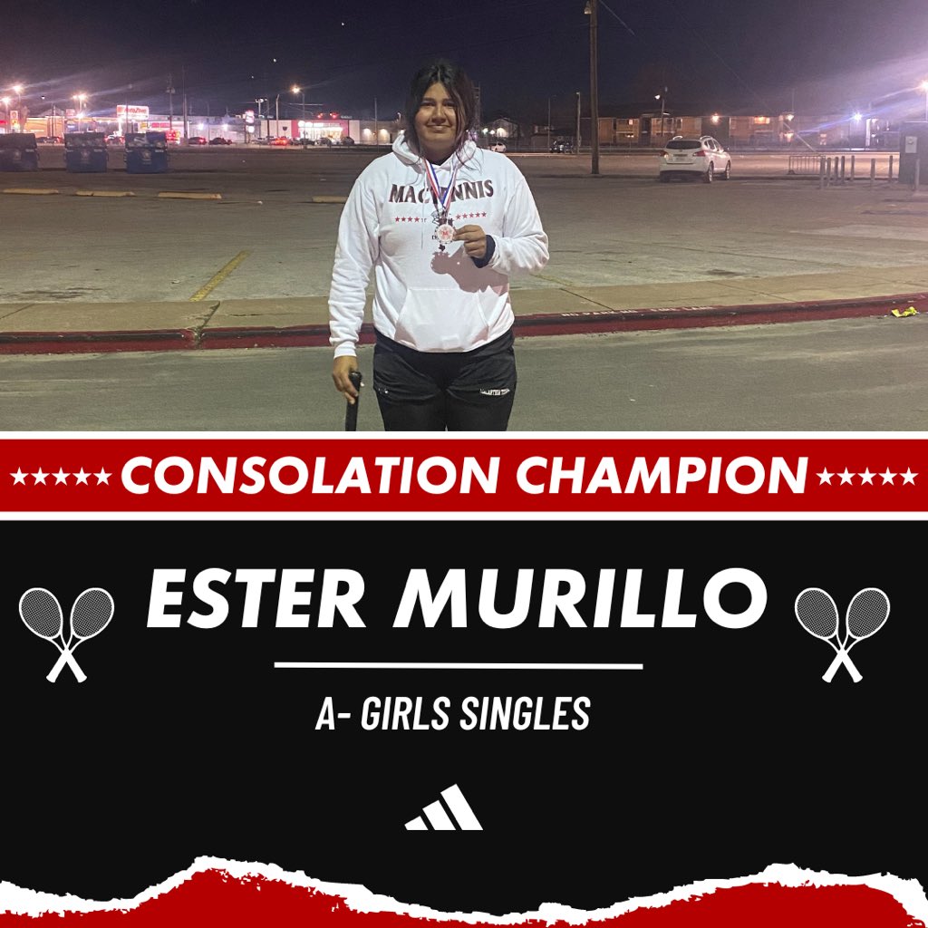 MacArthurTennis's tweet photo. Congrats to Ester Murillo for winning the A Girls Singles Consolation draw yesterday at our Mac JV Tournament! https://t.co/cgOrgfr7cX