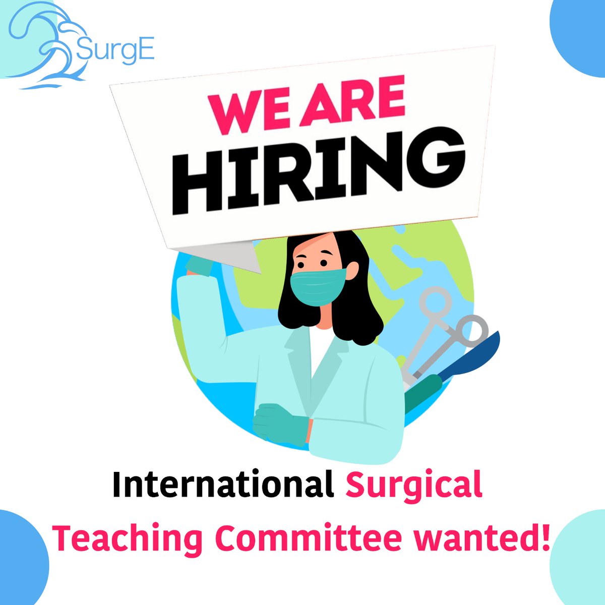 SurgeCourse's tweet photo. Want to develop your teaching and leadership skills?

Join our international surgical teaching committee!

SURGE is looking for motivated medical students and foundation doctors to run and develop our 4-week online surgical teaching course.

Apply below⏬deadline 20th Feb 2023 https://t.co/GK3gz4Ke83
