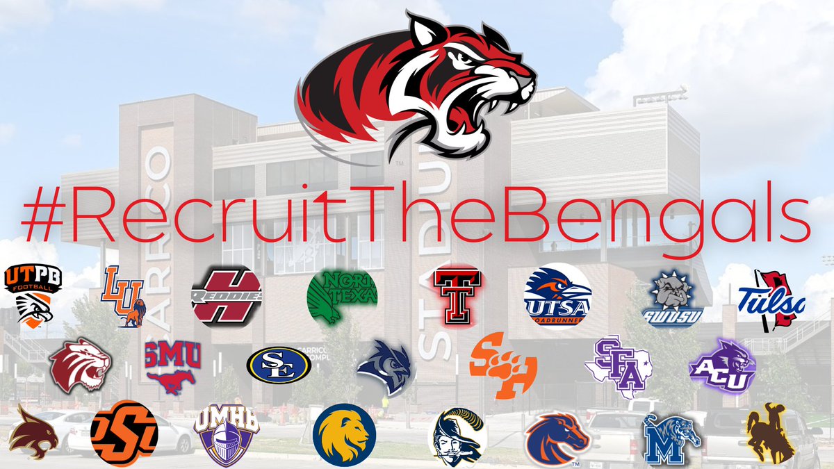 BengalLifestyle's tweet photo. Another big recruiting week! Schools continuing to come by to evaluate our athletes. We appreciate each school that has come by so far! We're right off 380, come visit #TheJungle 

#BLS | #RecruitTheBengals 🐅 https://t.co/XtLj7LNBNj