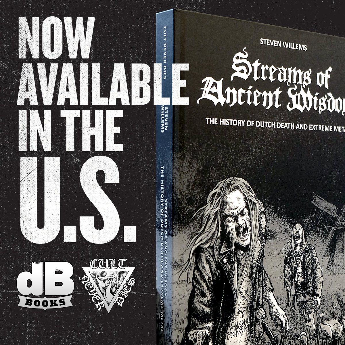 dbmagazine's tweet photo. Decibel Books is now @CultNeverDies' exclusive US retailer of their essential reading.
Save on shipping & start with "Streams of Ancient Wisdom: The History of Dutch Death & Extreme Metal," a massive 400-page, 8.5 x 12-inch hardcover book
https://t.co/d4TK3hfsFJ #Dutchdeathmetal https://t.co/suEk1iEnUo