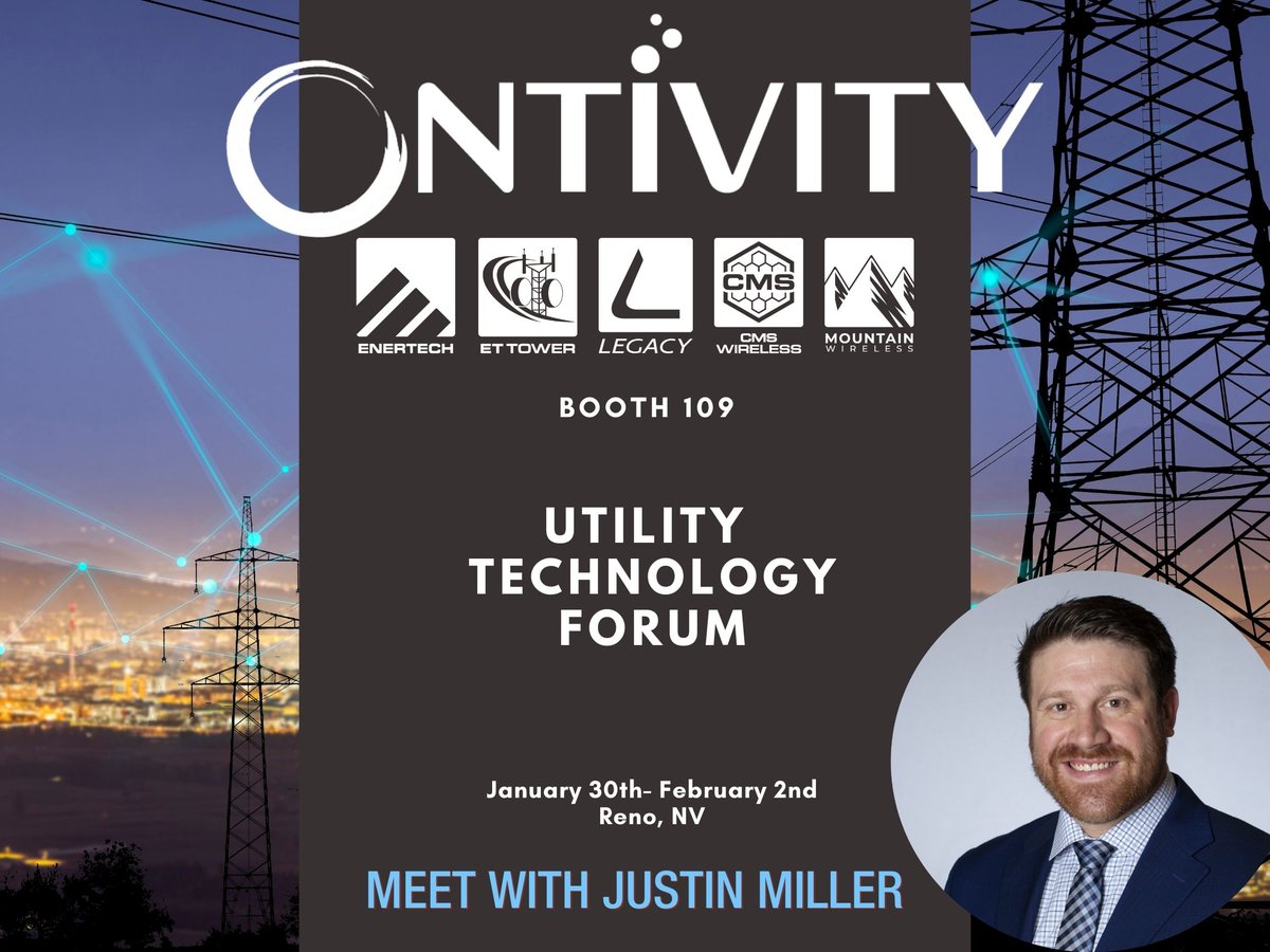 ontivitygroup's tweet photo. Excited to see everyone at the Utility Technology Forum next week in Reno, NV.  Stop by booth 109 and catch up with Justin Miller. Exciting things happening with the Ontivity family of companies this year! 
#ontivity #utc2023 #utilityinfrastructure https://t.co/c5KMlYlF2B