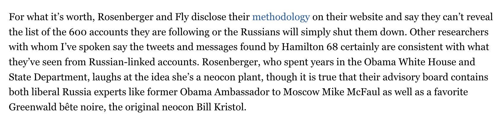 11. Hamilton 68 never released the list, claiming "the Russians will simply shut [the accounts] down