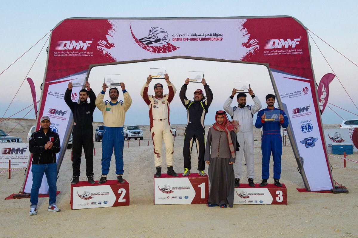 QMMF_official's tweet photo. نبارك للفائزين في الجولة الثانية من بطولة قطر للسباقات الصحراوية ٢٠٢٣ - فئة السيارات
Congratulations to the winners of Round 2 Qatar Off-Road Championship 2023 - Cars Category
#QORC #Round2 #QMMF https://t.co/GEMY80nuCV