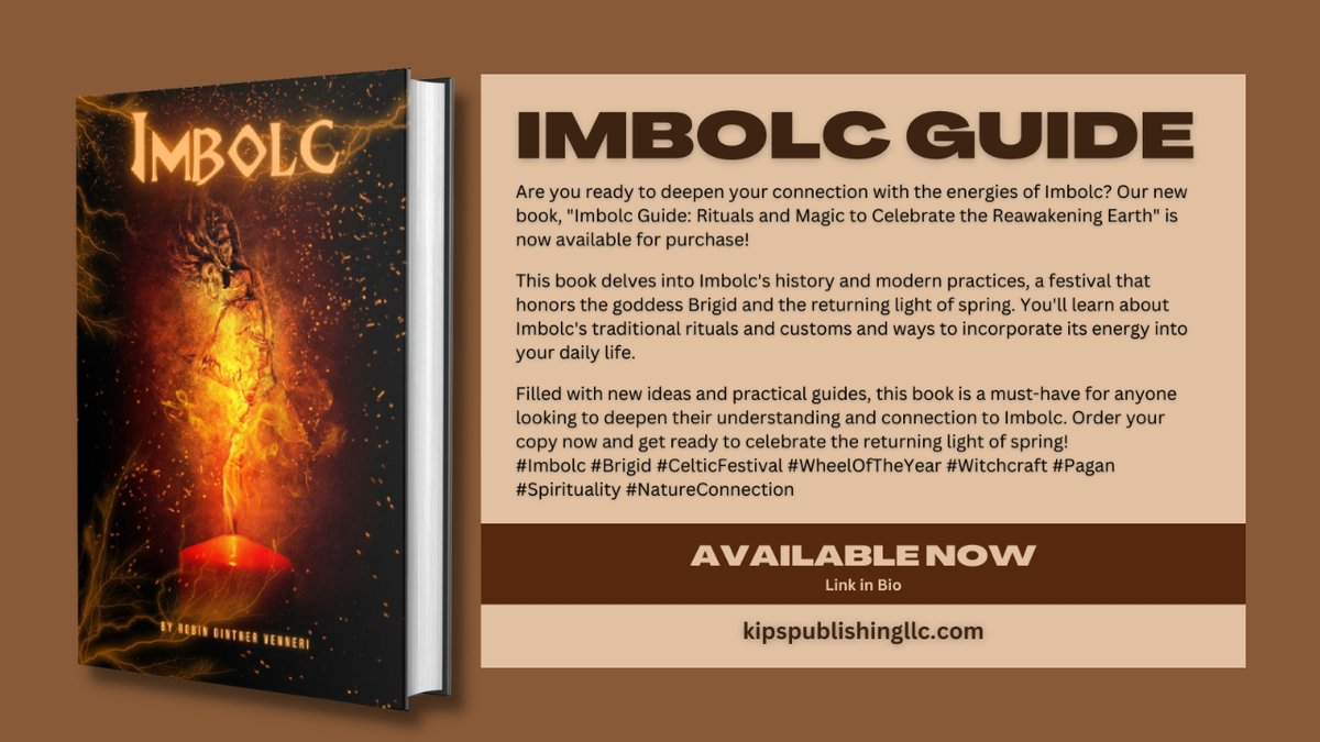 Are you ready to deepen your connection with the energies of Imbolc? Our new book, 'Imbolc Guide: Rituals and Magic to Celebrate the Reawakening Earth' is now available for purchase! #Brigid #CelticFestival #WheelOfTheYear #Witchcraft #Pagan #Spirituality #NatureConnection