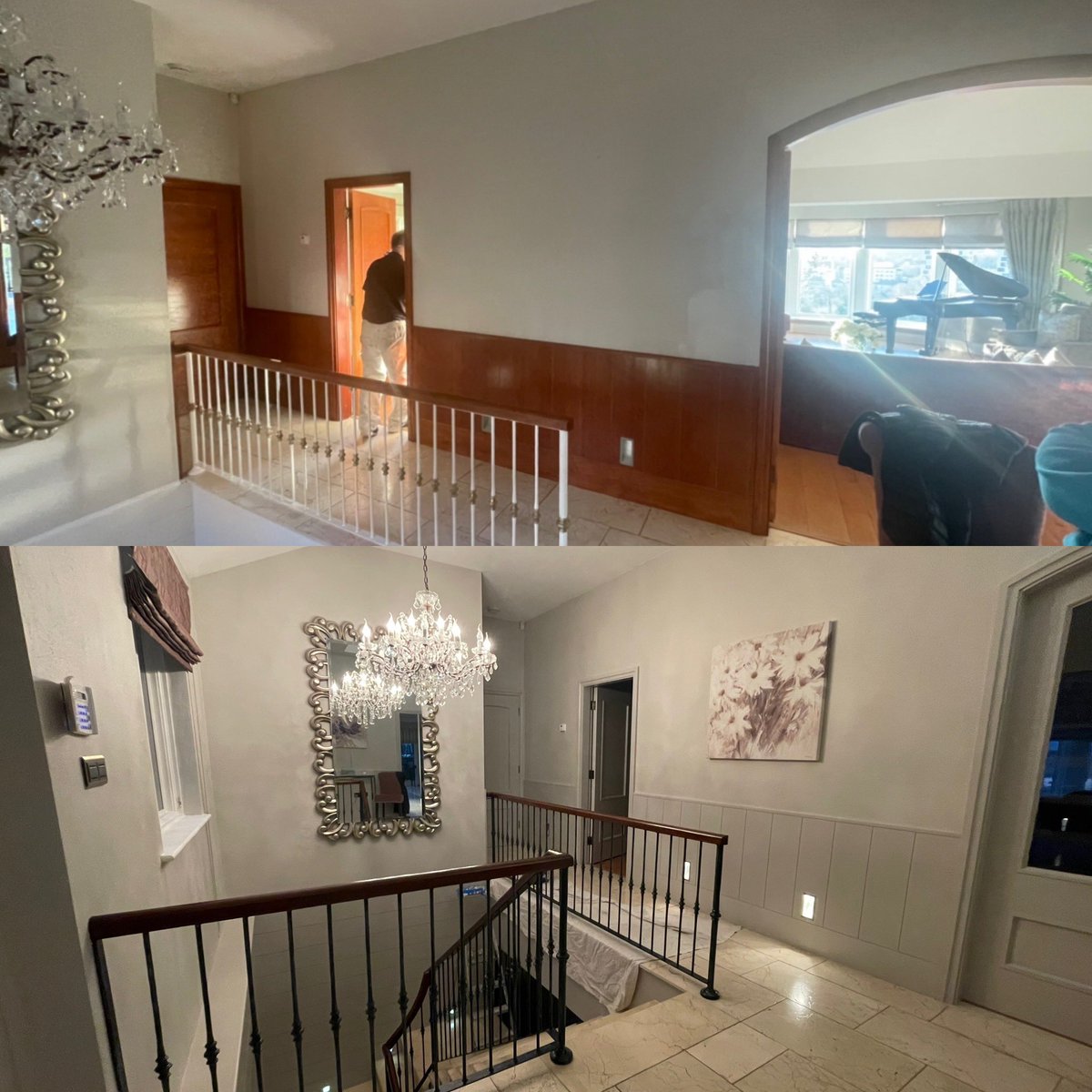 McLoughlinSon's tweet photo. Just completed redecoration to this staircase turned out really well #beforeandafter #cork #corkcity #corkcitycentre #colourtrend #crownpaints #interior #interiordesign #internaldecoration #qualitycounts https://t.co/7JzDvyFGqa