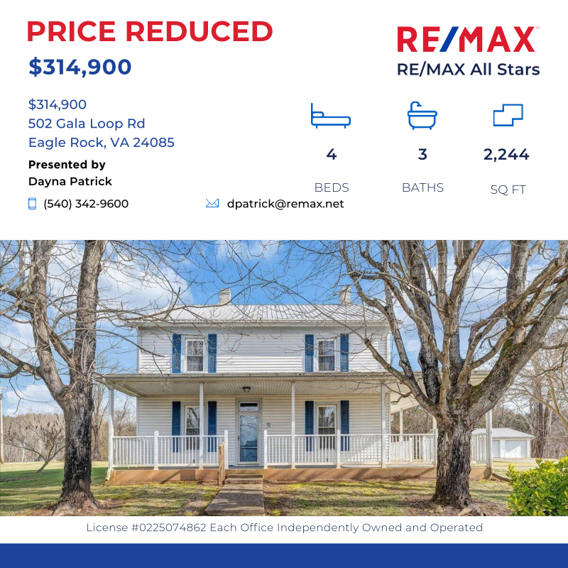 PatrickTeam's tweet image. Hurry to see this Lovely Farmhouse with Welcoming Wrap-around concrete Porch, and upper back porch with bedroom access.  Thoroughly renovate...

Click here for details:
PatrickTeamHomes.com