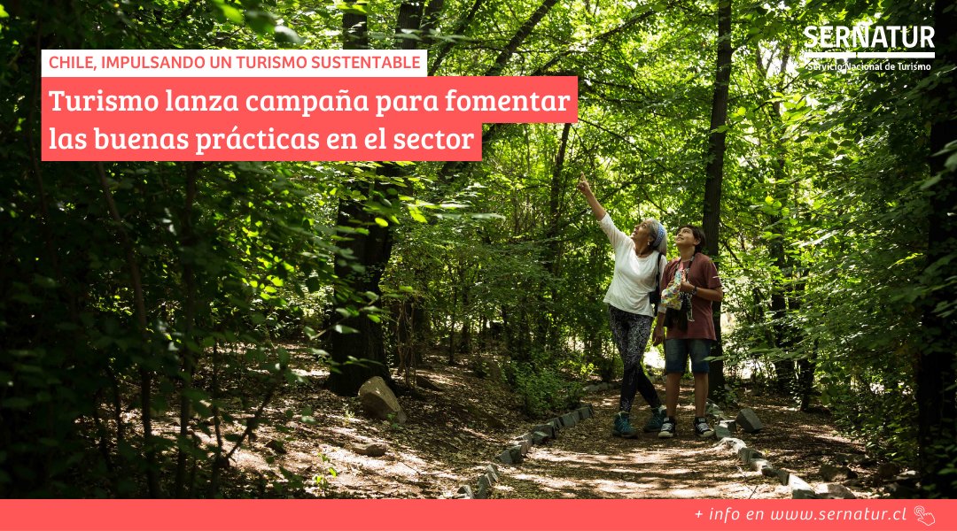 🙌 Las empresas turísticas podrán ingresar al sitio de Sernatur tradenews.chile.travel y descargar el kit digital que cuenta con videos, animaciones, gráficas y mensajes en torno a #ChileTurismoSustentable. 
¡Conoce más de la campaña!🌱Aquí los detalles 👉bit.ly/3XLHbSU