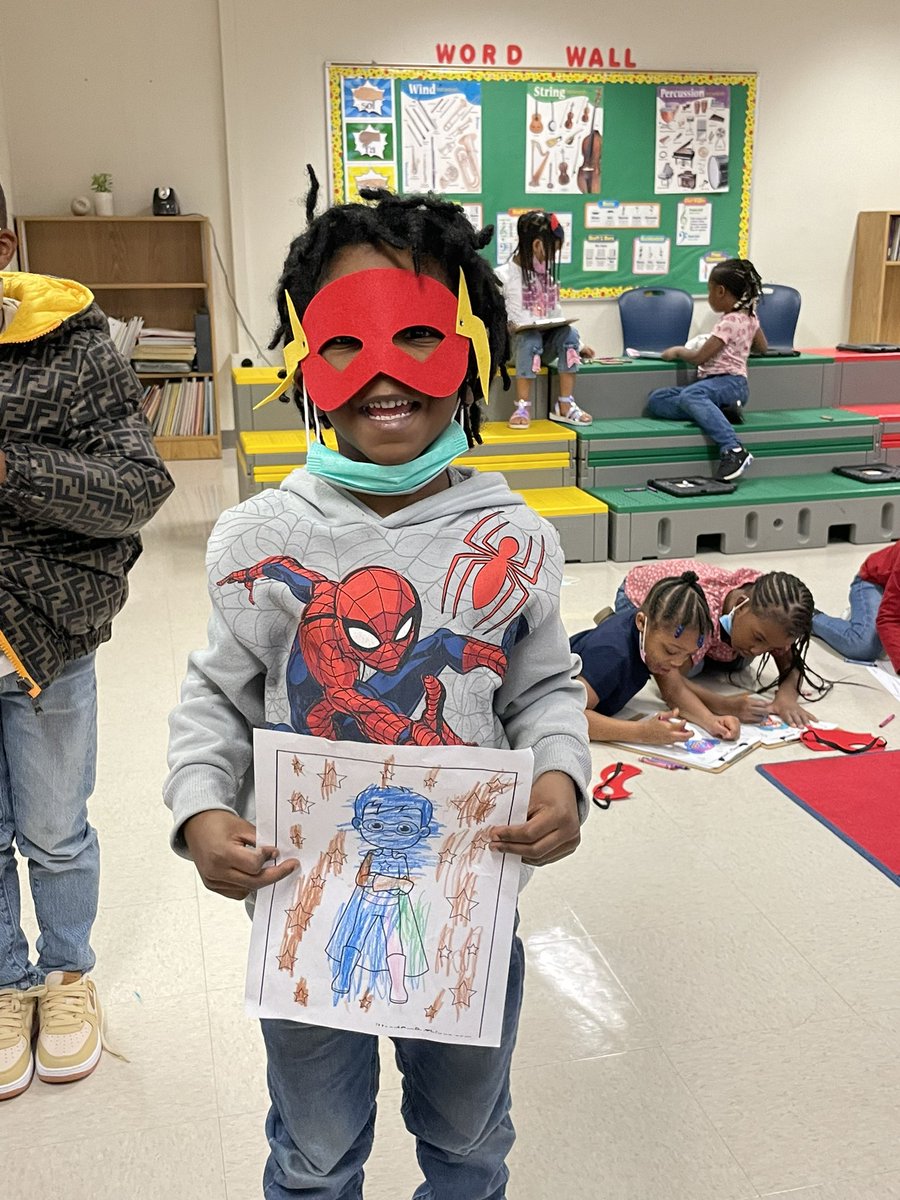 These Super Heroes are excited to be learning about high and low pitches. They can sing, play, and move to high and low pitches. #becomingthenext <a href="/APSHollisCrew/">Hollis Innovation Academy</a> #apsarts