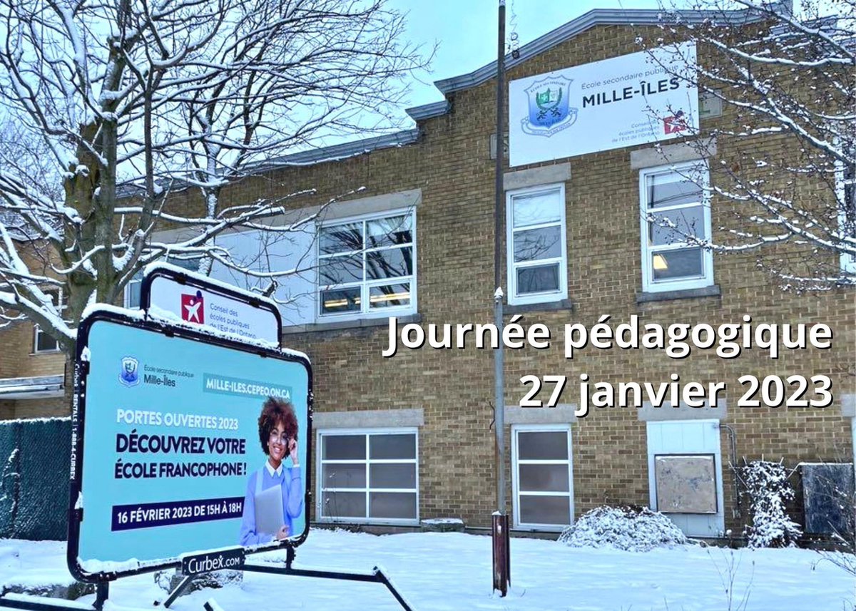 Journée pédagogique Vendredi 27 janvier 2023