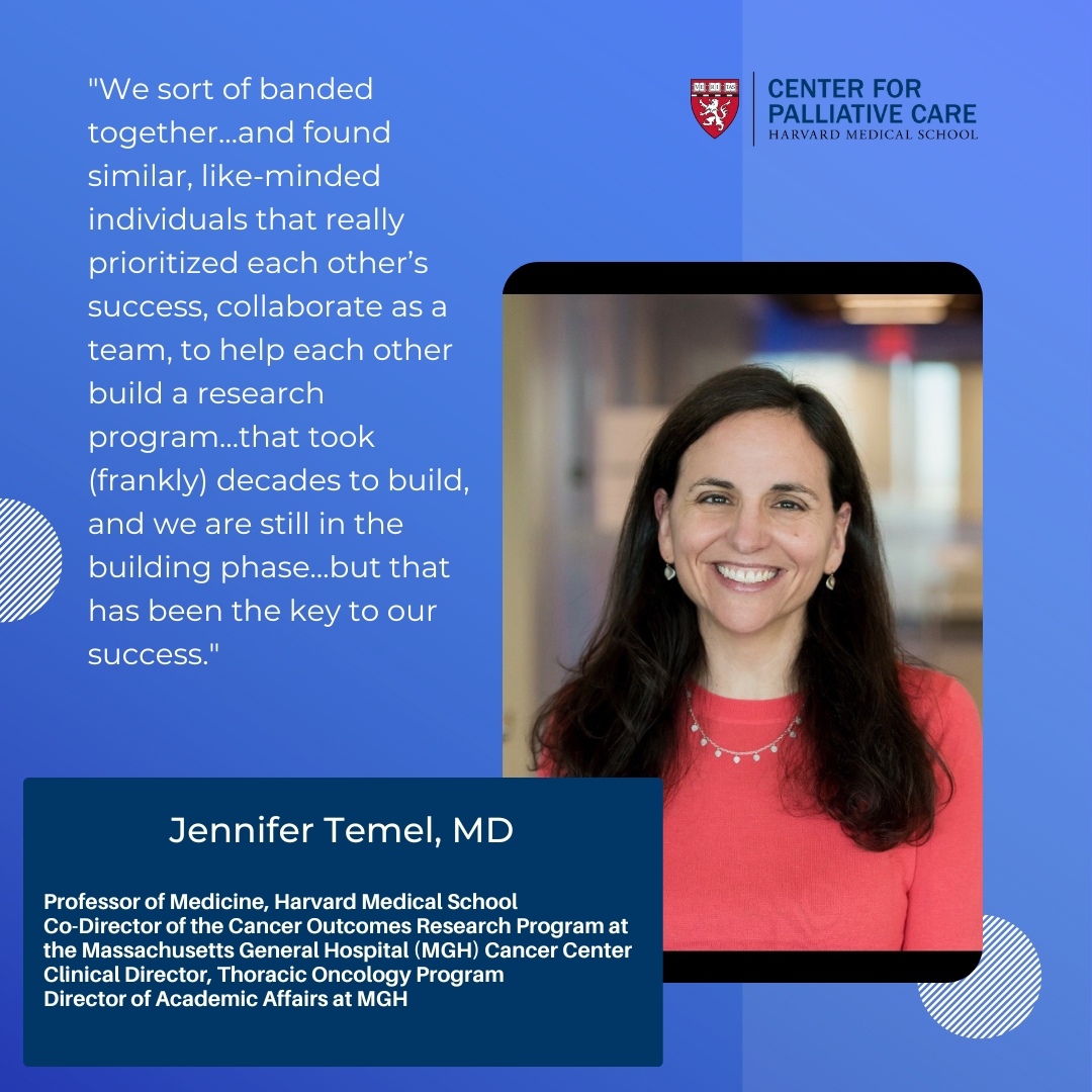 CPC Faculty Spotlight Friday: Jennifer Temel on the importance of building trust and camaraderie in your work

 #meded #PalliativeCare #Empathy #hpm #pallonc