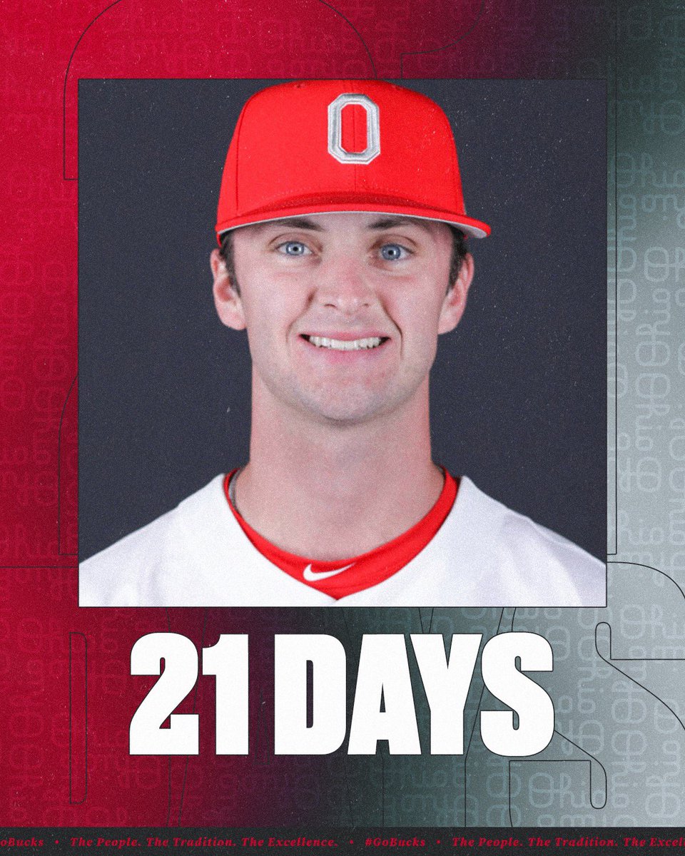 OhioStateBASE's tweet photo. We’re back with our countdown to Opening Day and we’re only 2️⃣1️⃣ days away‼️

#GoBucks | @c_kaiser10 https://t.co/bSHQv0ZPuX