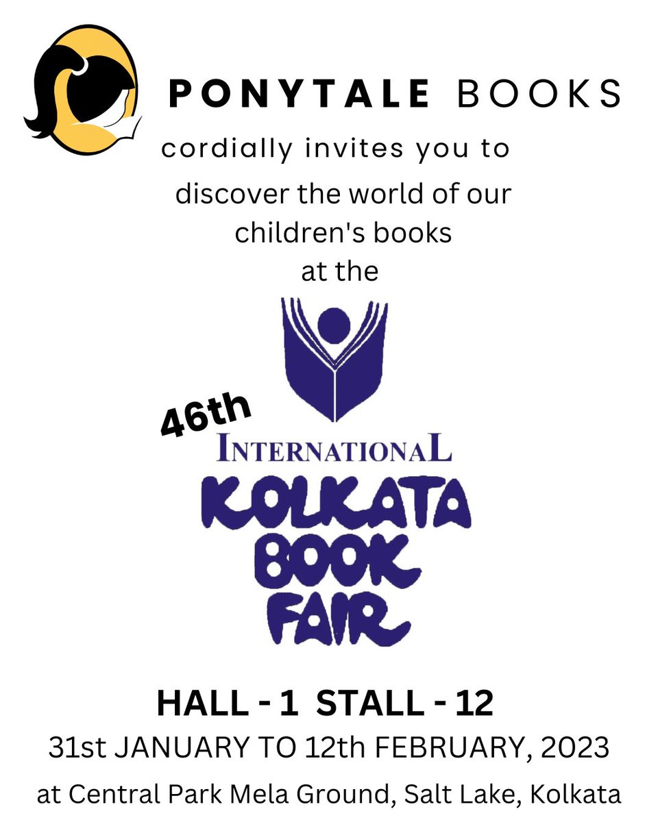 FOUR DAYS TO GO for the 46th edition of International Kolkata Book Fair at the #boimela Prangan, Salt Lake.
Look forward to welcome the #kolkata #bibliophiles with our Mommy &amp; Daddy, Gandhi &amp; Ambedkar  &amp; a not-so-scary ghost...
#kolkatabookfair2023
#indiankidlit
#ponytalebooks