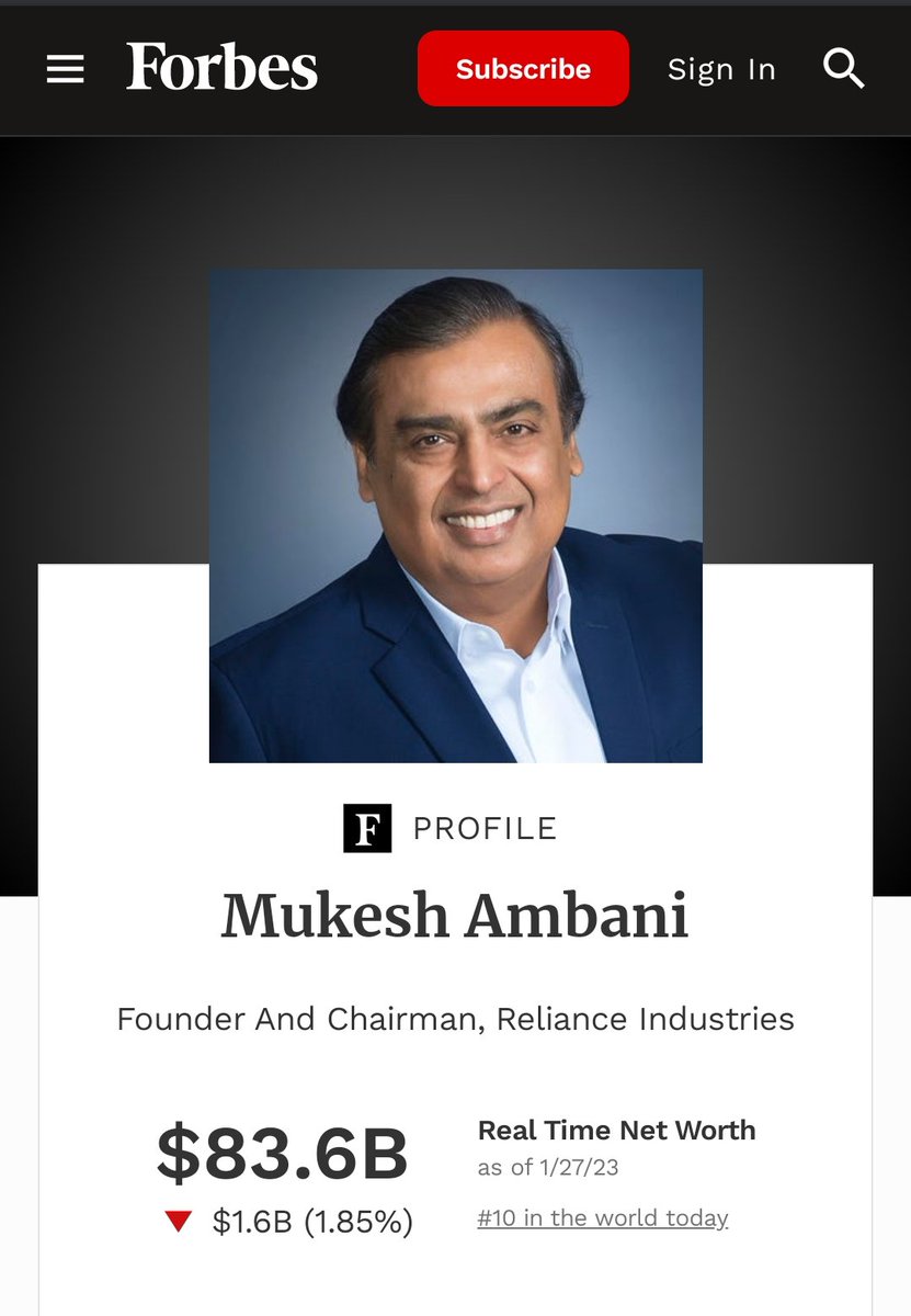 SelfDoubtist's tweet photo. And as an Indian, who is proud of Gautam Adani, I am equally proud of Mukesh Ambani. People who have navigated the complex fuels business across the world, and won it. 
Guys, if you have even 0.5% of India in you, root for them. Hail them, support them. #IStandWithAdani. https://t.co/C1pNktHLHH