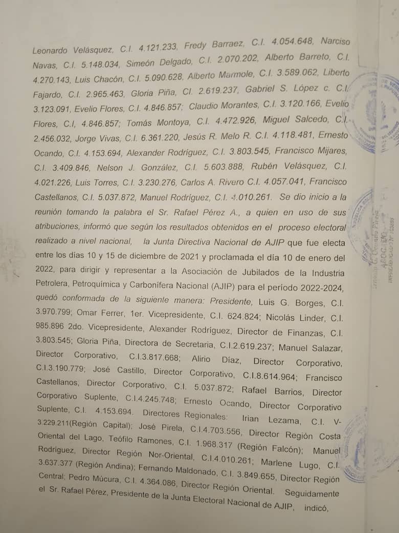 irmater's tweet image. sido Directivos de AJIP. La actual directiva electa por los agremiados está presidida por Ing Luis Borges como consta en documento anexo inscrito el 1-11-2022 ante Oficina Registro Público del 2do Circuito Mun Libertador Dto Capital bajo Nro 24 Tomo 30 Protocolo Transcripción.