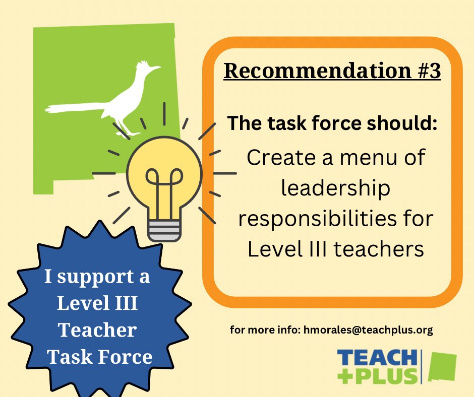 Sometimes we lose great teachers to administrative roles, because that is the only opportunity for career advancement and for them to engage in certain leadership activities. Support our efforts to establish a Teacher Leadership Task force: tinyurl.com/35ecjnrk