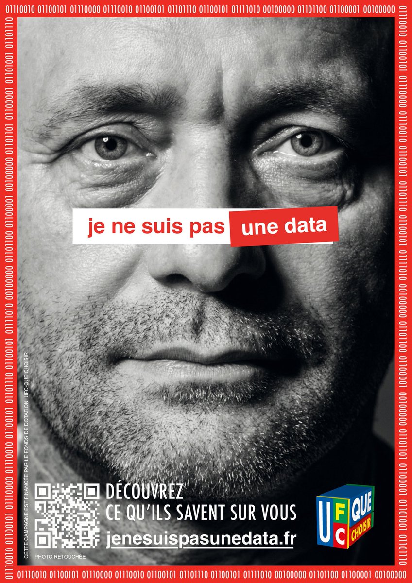 Je trouve cette campagne de pub de <a href="/UFCquechoisir/">UFC-Que Choisir</a> excellente !
 Efficace et droit au but 👏🌟#jenesuispasunedata <a href="/Guy_mm/">Guy Mamou-Mani</a> <a href="/AlainAssouline/">Alain Assouline</a> <a href="/InformatiqueCDC/">InformatiqueCDC</a> <a href="/sandrinejoseph/">Sandrine Joseph</a> <a href="/CorentinSellin/">Corentin Sellin</a> <a href="/DominiqueCrochu/">Dominique Crochu 🇪🇺</a> <a href="/NadiaPellefigue/">Nadia Pellefigue</a> <a href="/malikapastor/">MalikaPastor</a> <a href="/drambaldini/">👁‍🗨 Crossing Skills 👁‍🗨</a> <a href="/CorentinLeFur/">Corentin Le Fur</a> <a href="/KarinejacqS/">KarineJacq-Systematic</a>