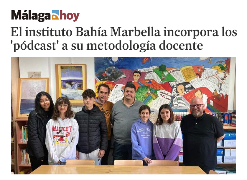 LuismiPedrero's tweet photo. El IES @bahiamarbella incorpora el #podcast a su metodología docente para que el alumnado sea capaz de gestionar su propia información, crear contenidos en audio y compartirlos con la sociedad (cc @EducastUPV)

🔗 https://t.co/h461hkqGJe (vía @LaNuevaFactoria) https://t.co/QF2DzN8Nru