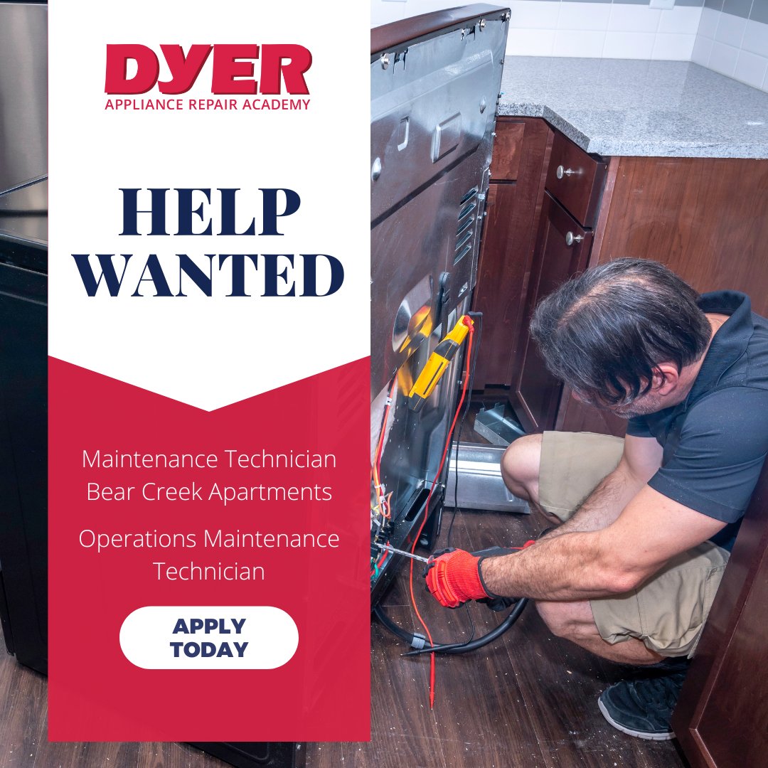 Another week, and more great postings coming your way.  😁🔧🪛🧰 
dyerapplianceacademy.com/wk-of-january-…
#newcareer #appliances #appliancerepair #handsontraining #dallasjobs #appliancerepairjobs #dyerapplianceacademy #joinus #tradeschools #jobs #hiring #helpwanted #refrigeration #smallbusiness