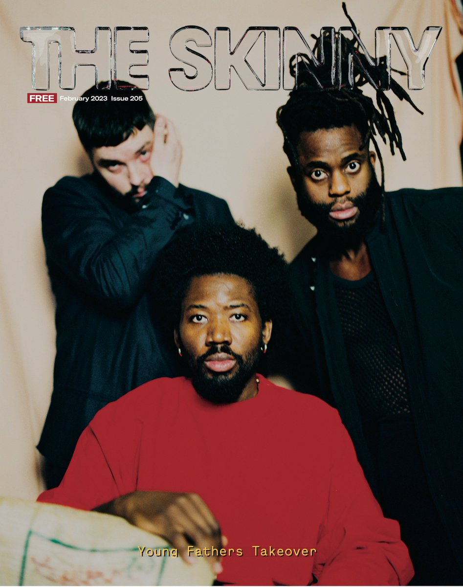 theskinnymag's tweet photo. Our February issue has just gone to print - and it's a @Youngfathers takeover...

- An extended interview with the band
- Features curated by Young Fathers
- Chats with some of their collaborators

Out next week, more details to follow... 

📷: @NicoUtuk https://t.co/P8J2lhp4Ot