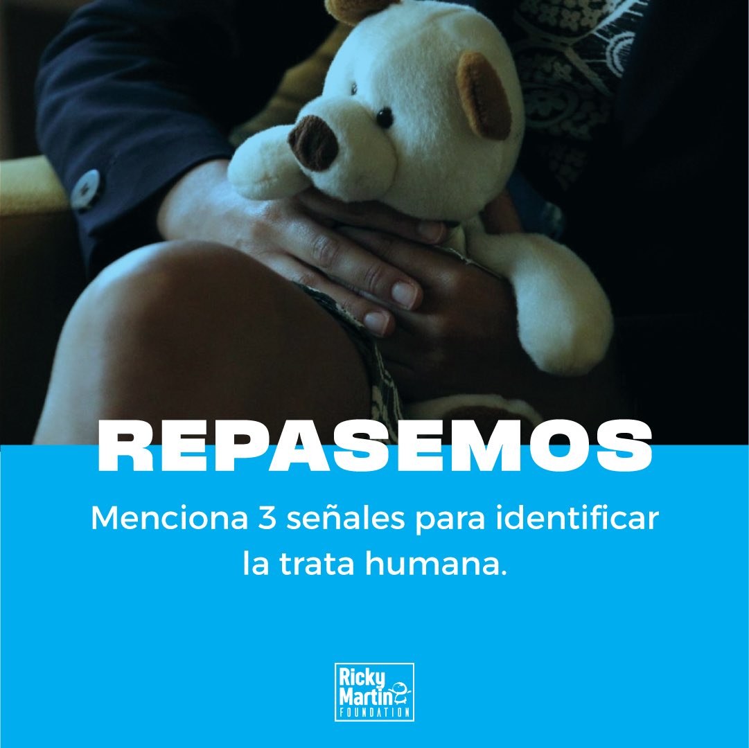 RM_Foundation's tweet photo. #Repasemos 💬 Comenten con sus propias experiencias o conocimientos sobre las señales para identificarla.
¡Juntos podemos ayudar a prevenir, mitigar y, finalmente, hacer desaparecer este crimen!
#EndHumanTrafficking #EndSlavery #ChangeLives #RickyMartinFoundation #Education https://t.co/nFKBIUMOd6