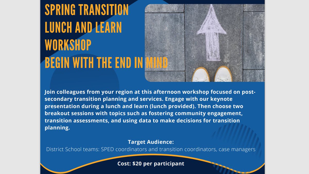 StudentLedIEP's tweet image. Look at this #LunchAndLearn in Virginia from @VCU_TTAC -  They had us at the title &quot;BeginWithTheEndInMind&quot; 🎯
#PostSecondaryTransition #TransitionAssessments #CommunityEngagement #TransitionPlanning - which hopefully includes @StudentLedIEP mtgs! 

web.cvent.com/event/08961ea2…