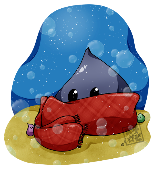 In winter time even Plopps need something to keep them warm. This one looks adorable wearing a big scarf, don't you think? Also, it looks so cozy that the little Plopps will probably hop in with the big Plopp. I know I would. #indiegame #indiedev #gamedev Art by @Chibs8D