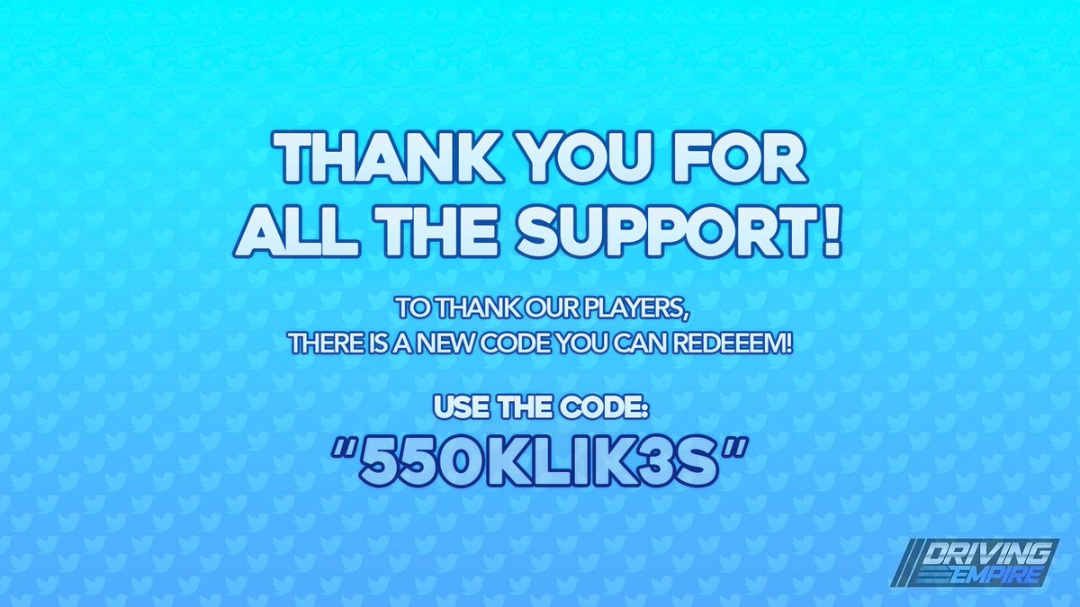 The like goal has been reached! 🎉 Use code '550KLik3s'! 🎁 Thank you for all the support and keep our eyes open for us racing towards new content! 👀