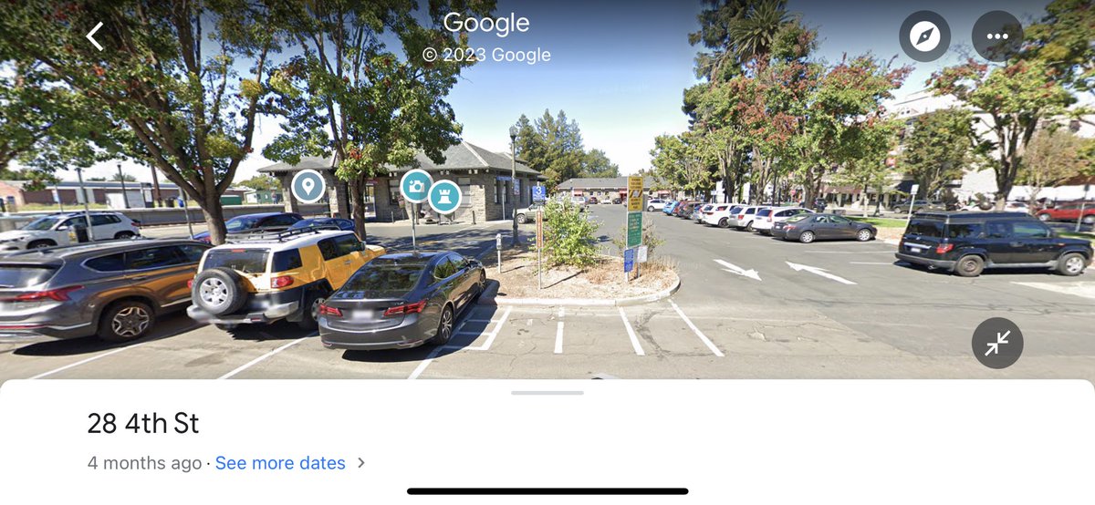 tannerwalle's tweet photo. @manuthebest58 Hire La Rose to the right. Train station on the left! Roughly 28 4th St in Santa Rosa. https://t.co/28kfVhnPLr