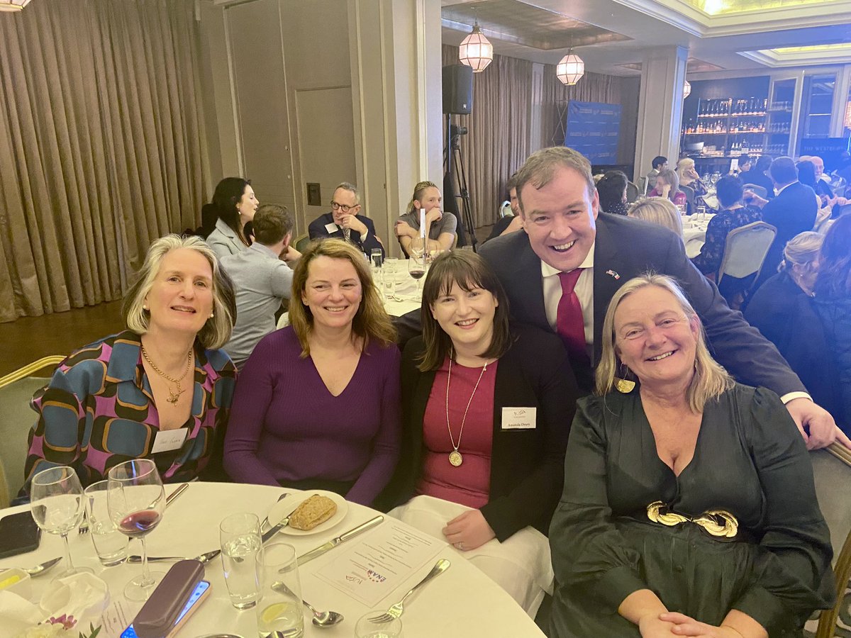 Wearing many hats last night as board member <a href="/IrishUSAlumni/">IUSA</a> <a href="/IFAA_eire/">Irish Fulbright Alum</a> <a href="/atu_ie/">Atlantic Technological University</a> <a href="/Fulbright_Eire/">Fulbright Ireland</a> Ambassador. Wonderful celebration <a href="/chrismmgordon/">Chris MM Gordon</a> of <a href="/druryal/">Amanda Drury</a> <a href="/fergusfinlay/">Fergus Finlay</a> inspired by <a href="/USAmbIreland/">Ambassador Edward Walsh</a> <a href="/t_tcusack/">Tara Cusack</a> <a href="/Aine_NiSh/">Aine Ni Shuilleabhain</a> <a href="/RuthMelia3/">Ruth Melia</a> <a href="/PaulaMelvin/">Paula Melvin</a> long drive from <a href="/ATU_Mayo/">ATU Mayo</a> <a href="/OFlynnATU/">Orla Flynn</a>