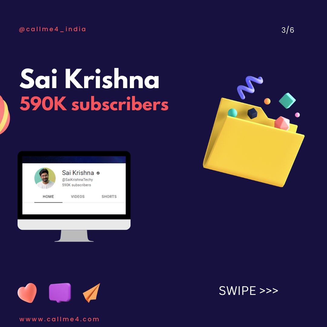 CallMe4official's tweet photo. Top YouTube Creators on CallMe4. #YouTube #YouTuber #youtubechannel #Youtubeindia https://t.co/FRhjhrAxPa
