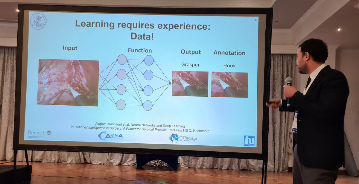 MintzYoav's tweet image. Fantastic talk by @p_masca explaining and simplifying Artificial Intelligence for surgeons. These kind of talks can be given only by masters in their field. This is happening now in the SIS of the @EAES_eu in Malta, organized by the Technology Committee.