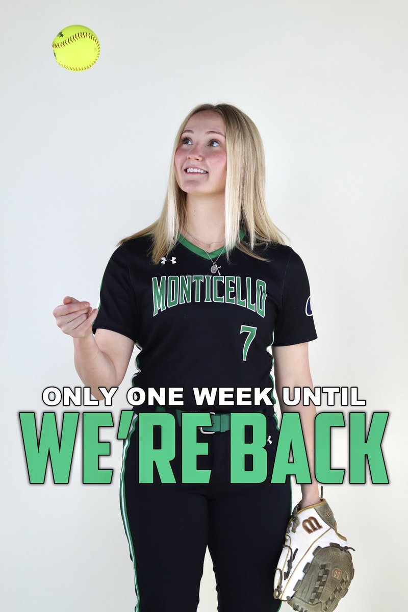 Only 7️⃣ days till <a href="/UAMSoftball/">Blossoms Softball</a> is back in business! 🥎
 
#BlossomNation