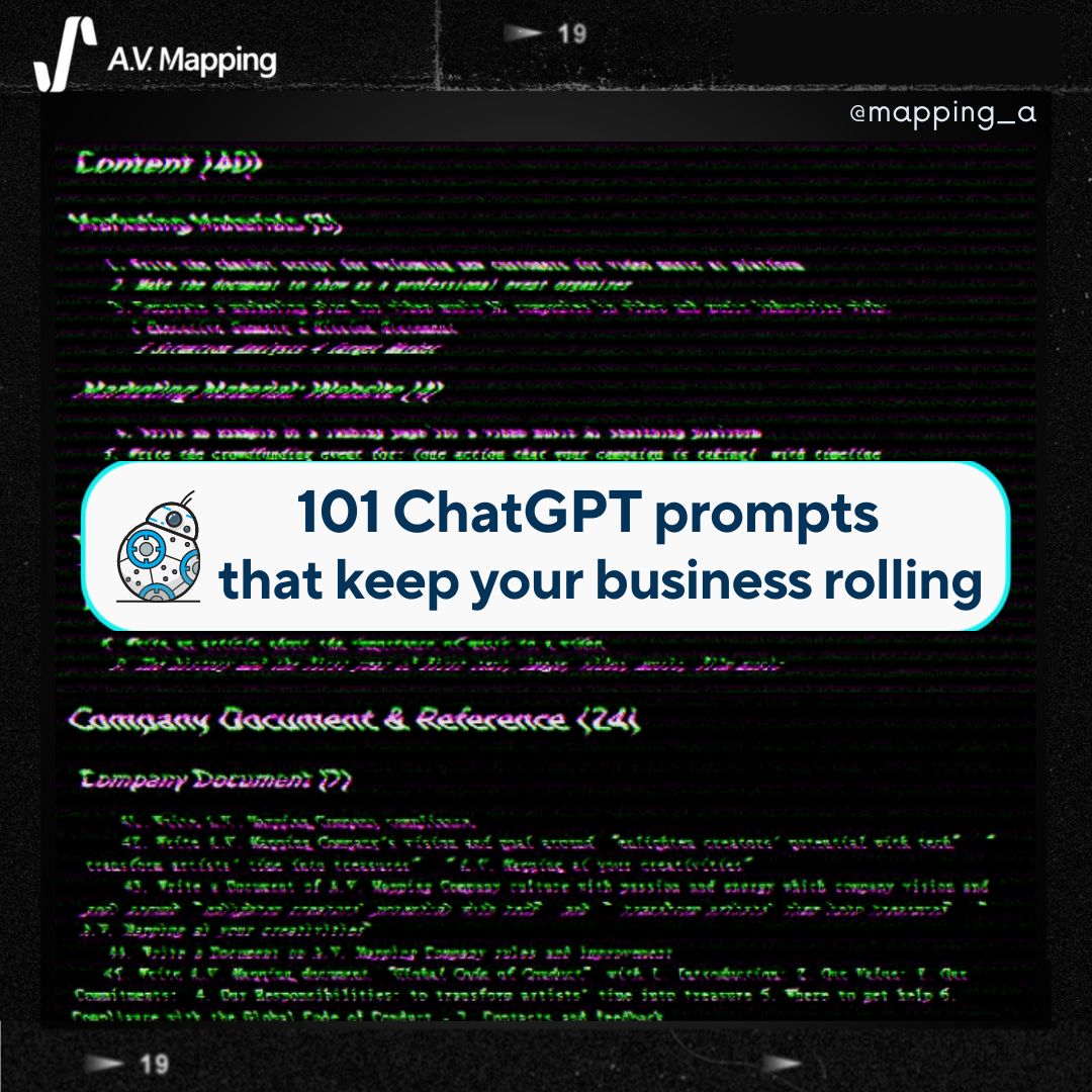 101個讓您的公司成長的ChatGPT咒語-AVMapping與您分享