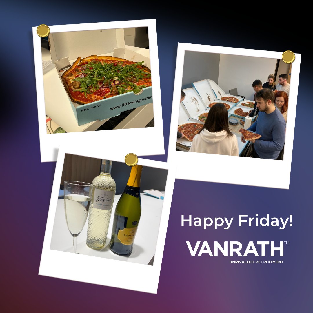 Fridays at VANRATH... 🥞 Breakfast delivered 👟 Comfy clothes 🍕 Pizza for lunch 🍾 Bubbly & beers What better way to start the weekend! Have a good one everyone 😀 #VANRATH #CasualFridays #FridaysAtVANRATH #Team #Culture #Friday