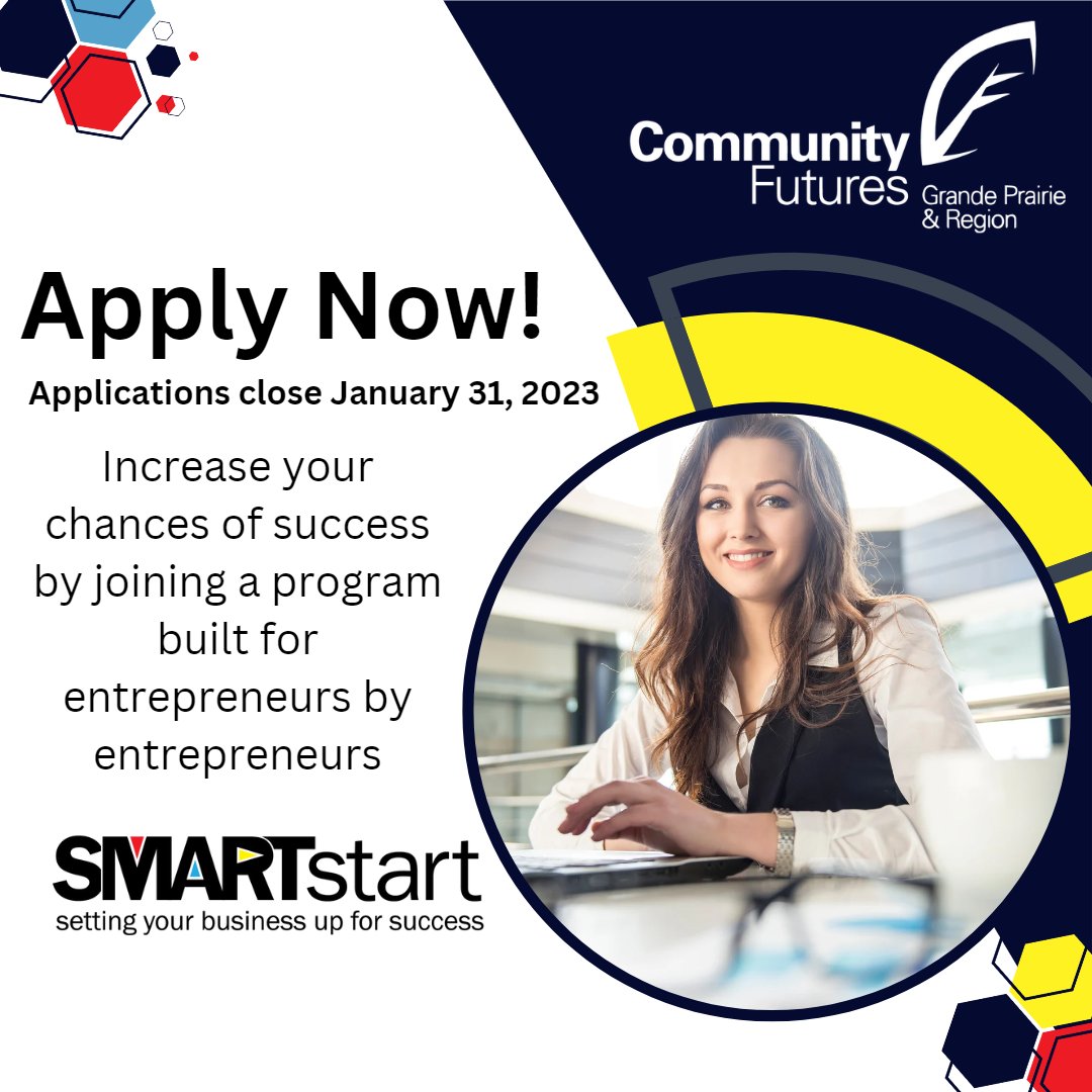 Applications close January 31! 
Join this awesome program! For more info and applications visit: smartstartyourbusiness.ca/com.../grande-…