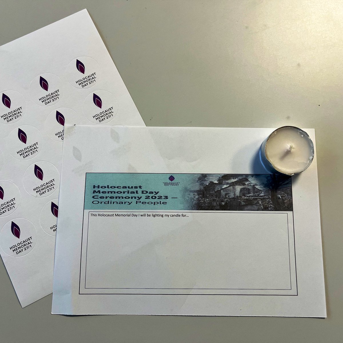 All Garibaldi students were provided with a candle and a slip of paper today on which they wrote the name of a Holocaust victim. They are going to light them tonight in remembrance #LightTheDarkness #HolocaustMemorialDay