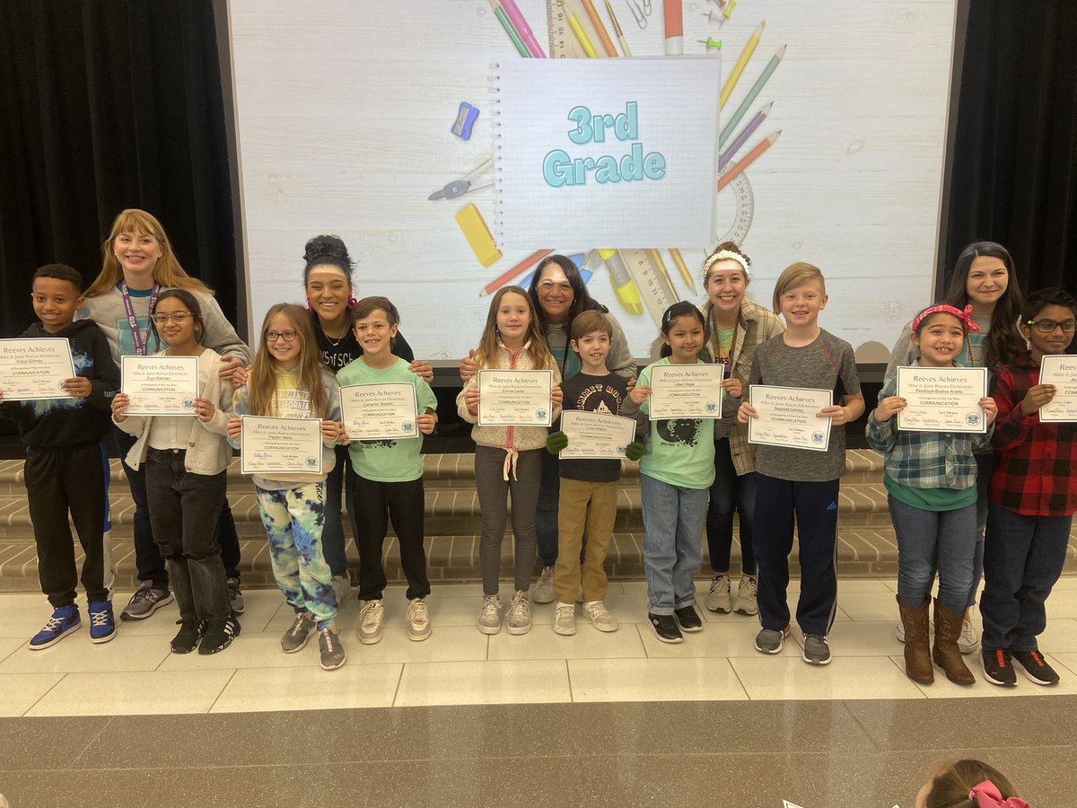 Congratulations to our Kinder, 1st, 2nd, and 3rd Reeves Round Up winners! 💙 #reevesachieves #makingmagichappen