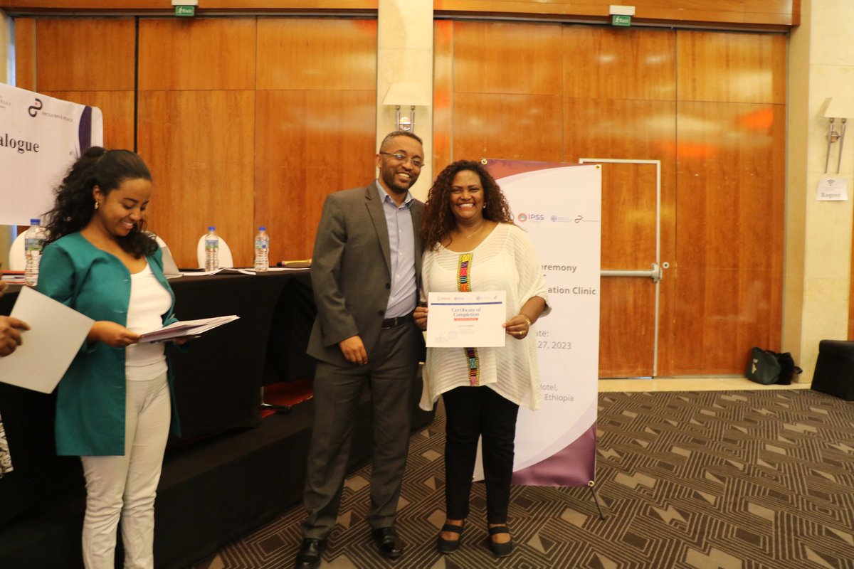 IPSS_Addis's tweet photo. 🎉The #TrainingofTrainer on #DialogueFacilitation has concluded successfully, and all 39 participants who completed the training successfully got certification. https://t.co/ihVq5x5mS6