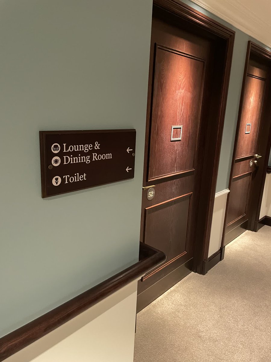 TP_Signs's tweet photo. We are kicking off 2023 with a recent installation our team completed for a prestigious new build care home in London.
So we are honoured KYN Bickley chose our team to design, manufacture and install bespoke hardwood internal way finding signage. https://t.co/EknXZYf7hO