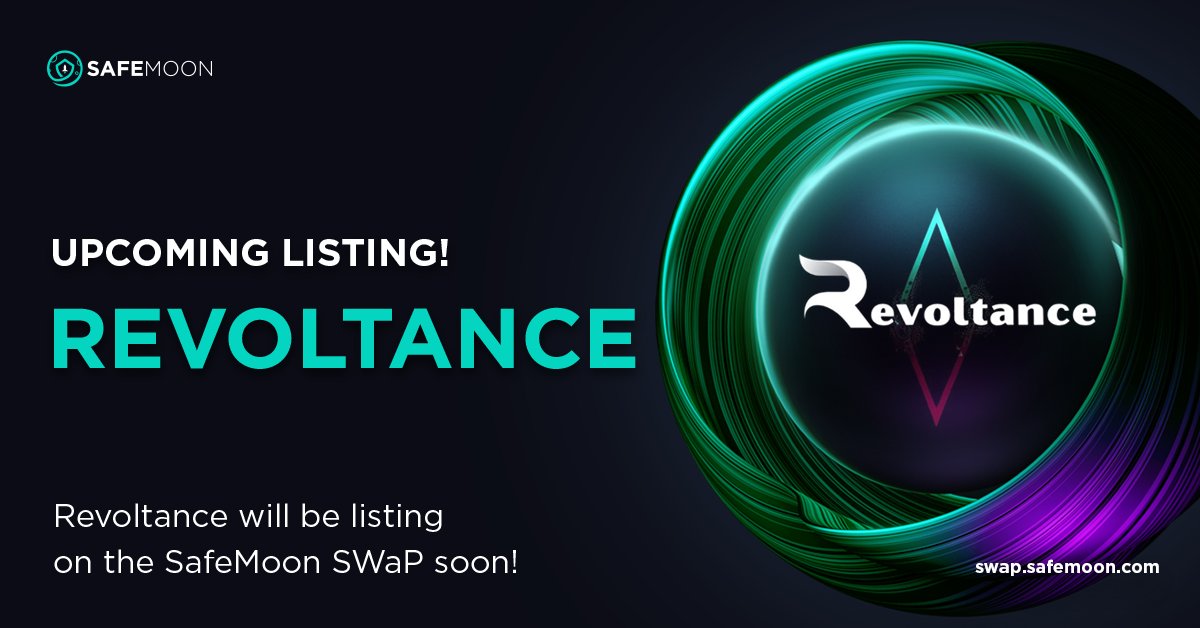 safemoon's tweet image. We are excited to announce that @Revoltance 
will be listing on the #SAFEMOONSWAP soon! 🎉 

Feeling a little curious? revoltance.com 👀

#Revoltance #Revoltancetoken #SAFEMOON #SAFEMOONARMY #SAFEMOONWALLET #DeFi #Crypto