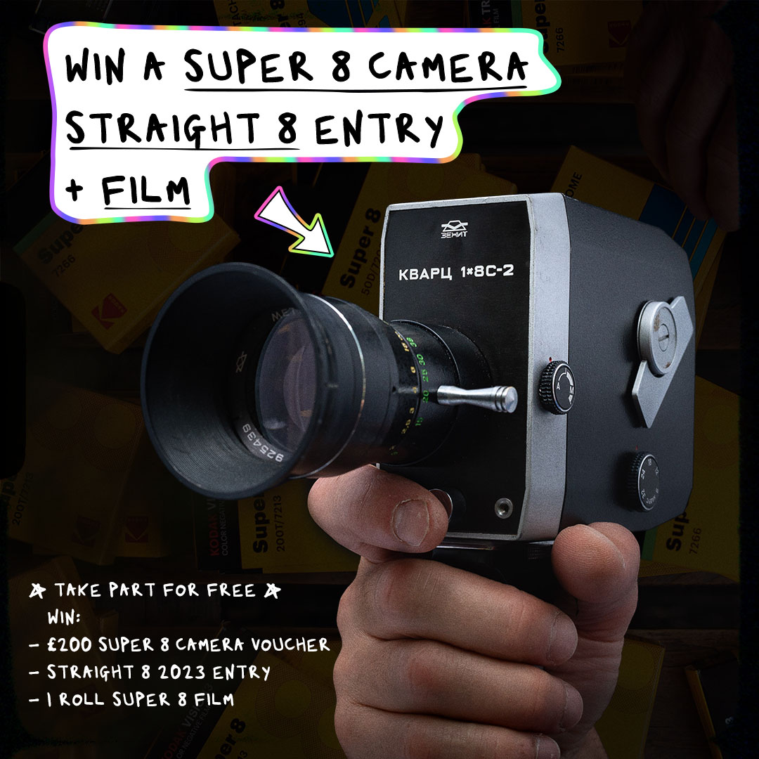 straight8's tweet image. we've teamed up with @AnalogueWLand &amp;amp; @CameraCrate to give away:
🎟️a straight 8 2023 entry
🎥a £200 super 8 camera (or £200 off) to shoot it on
🎞️and a roll of colour negative super 8 film !

➡️ get the info and take part free at straight8.net/super8giveaway

good luck!!