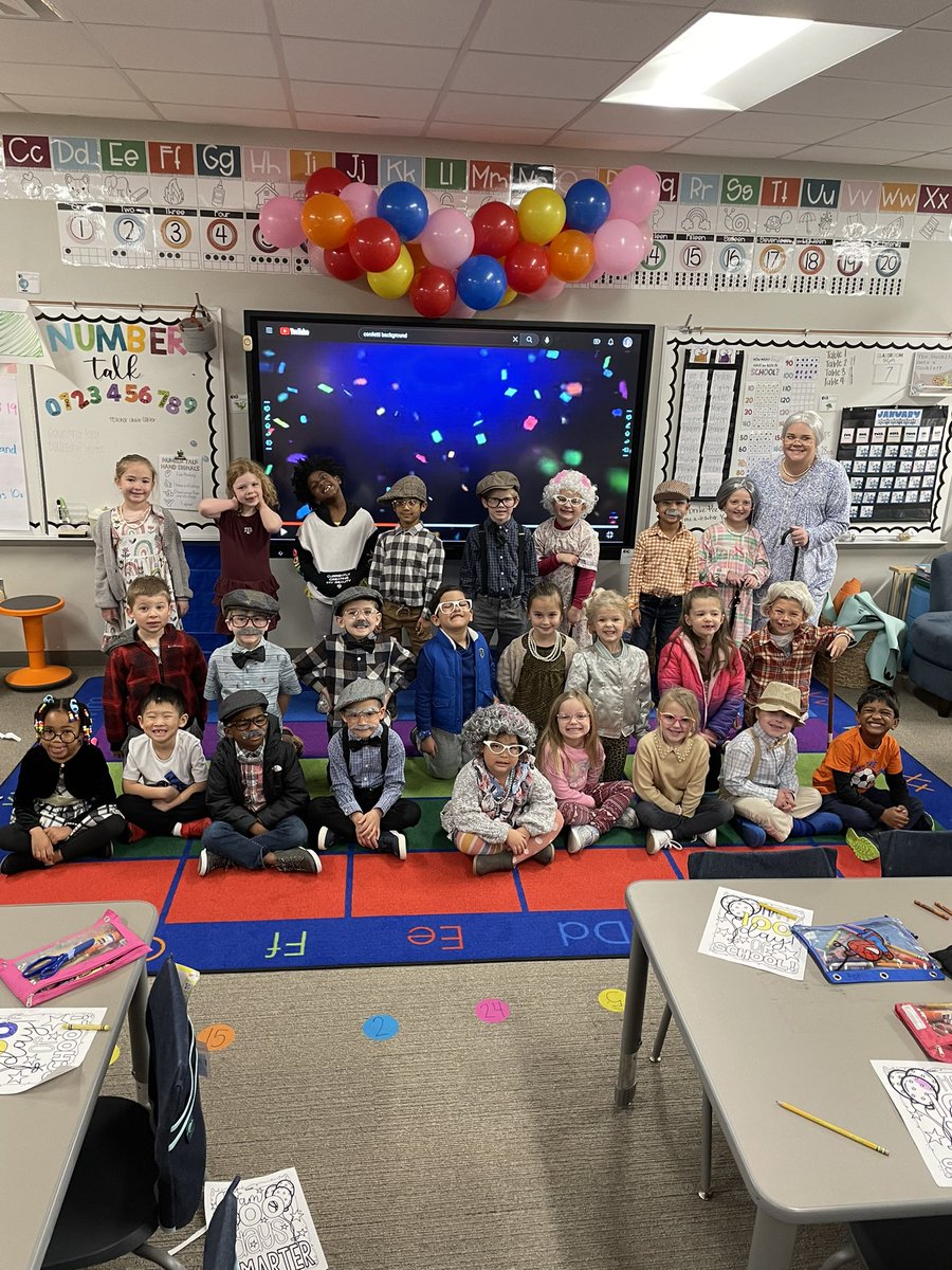100 Days of Kinder with my sweet group! 🤩 #ReevesAchieves #MakingMagicHappen #ProsperProud