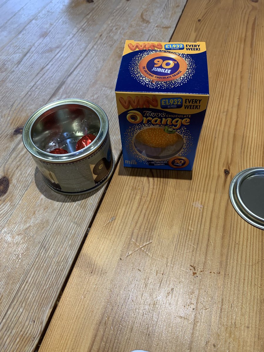 profbarrydoyle's tweet image. What madness is this? An unopened #chocolateorange on 27 January! Though probably not for long 🤔