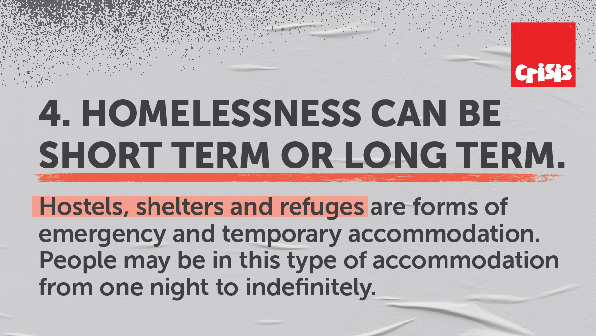 crisis_uk's tweet photo. Knowledge is power, and the more we know, the more we're able to change the world.

As we all gear up for the weekend, here are 4 things you may not know about homelessness 👇 https://t.co/vylM5Y100b