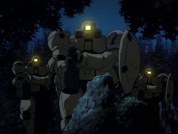 robot mecha shield science fiction night no humans forest  illustration images