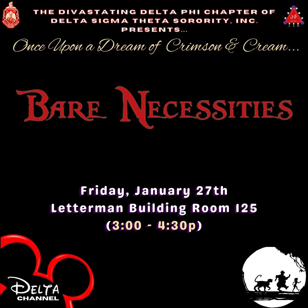 Now Premiering: Bare Necessities!
Come learn about the essence of voting as well as all of the basics to politics. Held in the Letterman Building at 3pm! See you there ♥️