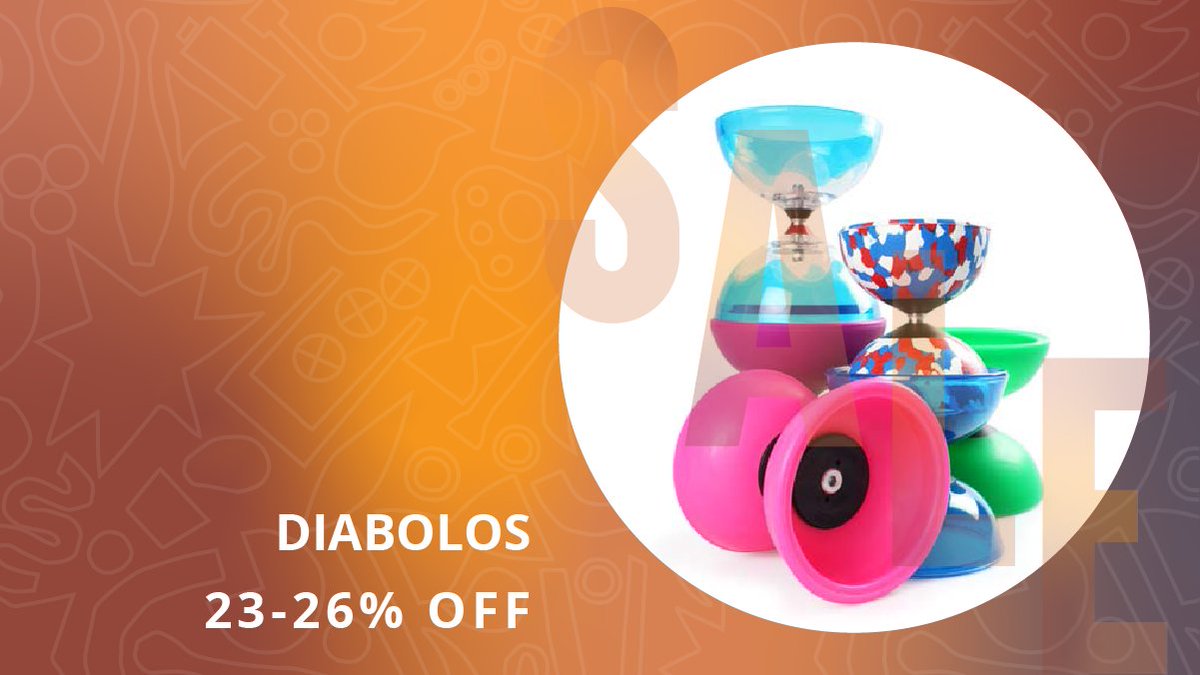 At Firetoys we stock a wide range of performance Diabolos, from Hyperspin, Big Top, Carousel, Jester, &amp; Juggle Dream.

Get a full set of diabolo, sticks, &amp; carry bag with a big discount in our #Sale 

bit.ly/3qYgeO2