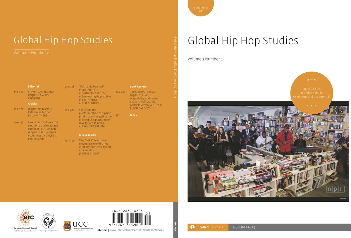 Yes Yes Y'all!
We're LIVE <a href="/GHHSJournal/">Global Hip Hop Studies</a> with GHHS 2.2
IT'S WHERE YOU'RE @: Hip Hop and the Internet
#OpenAccess / #Free / #OA #alldayeveryday
intellectdiscover.com/content/journa…
Congrats to special issue editors
<a href="/StevenGamble_/">Steven Gamble</a> and <a href="/RaquelPhD/">Dr Raquel Campos Valverde AFHEA</a>
and all the authors.
Get into it! 📖
Share widely!