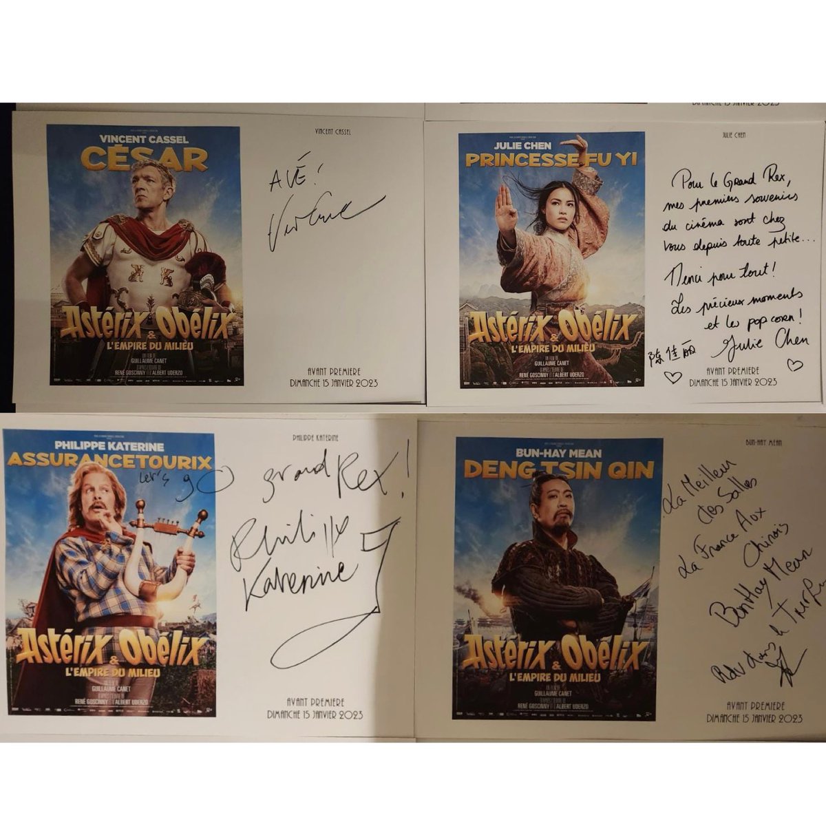 RexStudiosParis's tweet photo. Encore une nouvelle magnifique série d’autographes pour le #RexStudios.
Rarement nous avons reçu autant d’amour et d’aussi beaux messages de la part d’un casting !
Merci à eux de nous avoir fait rêver durant cette avant-première au #GrandRex. 🙏🏻 https://t.co/aza1nNCU44