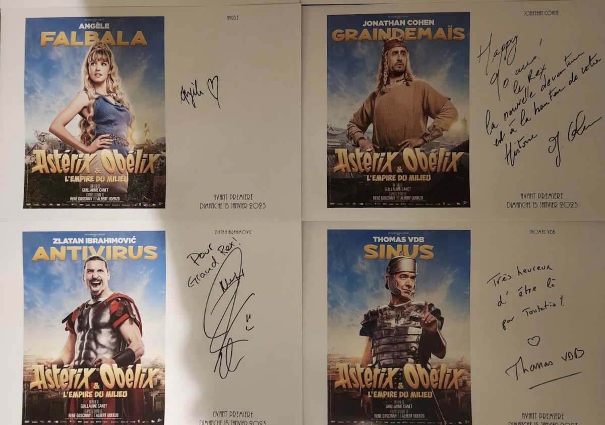 RexStudiosParis's tweet photo. Encore une nouvelle magnifique série d’autographes pour le #RexStudios.
Rarement nous avons reçu autant d’amour et d’aussi beaux messages de la part d’un casting !
Merci à eux de nous avoir fait rêver durant cette avant-première au #GrandRex. 🙏🏻 https://t.co/aza1nNCU44